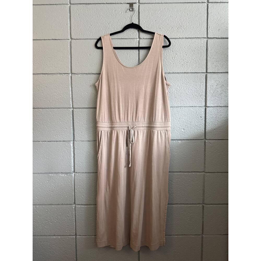 Haven Well within Organic Cotton Interlock Tie Waist Midi Dress size XL